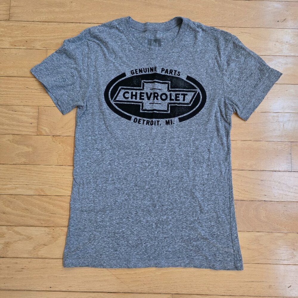 vintage Y2K | Chevrolet black velvet gray short sleeve t-shirt | MENS S